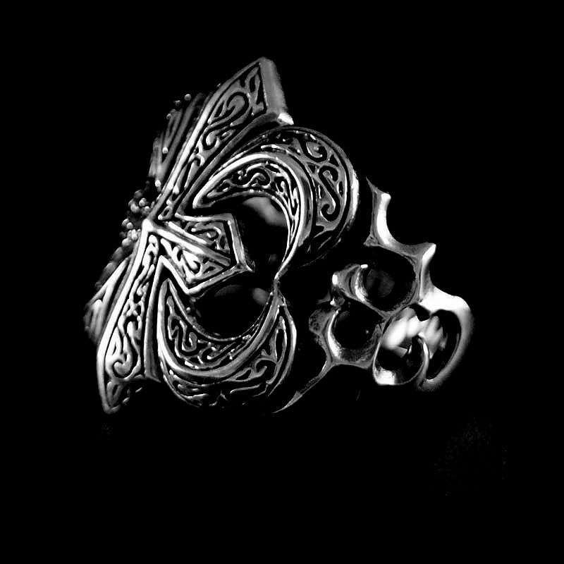 Fleur de Lys Kreuz Ring mit tollen Verzierungen