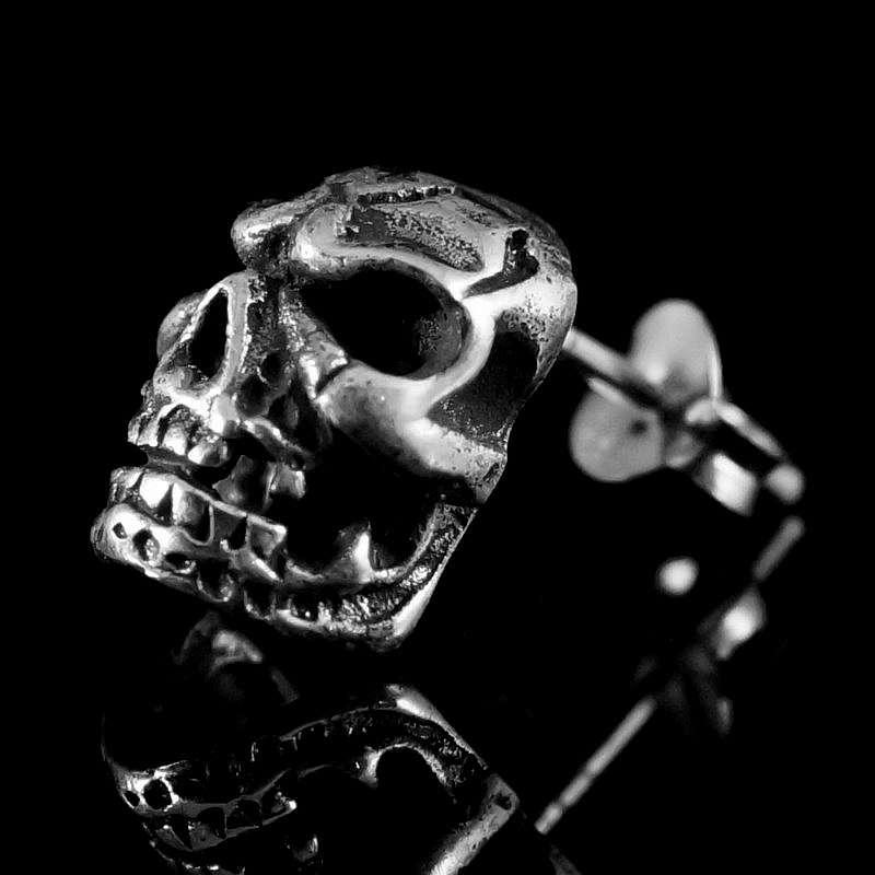 Totenkopfohrstecker aus Ag 925 Sterlingsilber