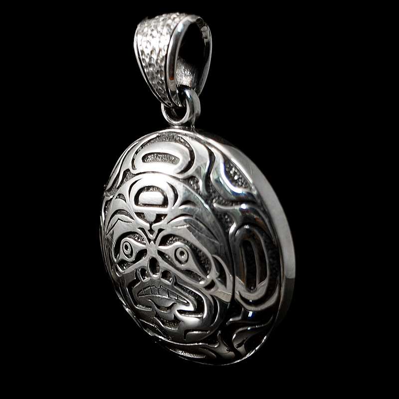 Anhnger mit Inkamaske aus Silber