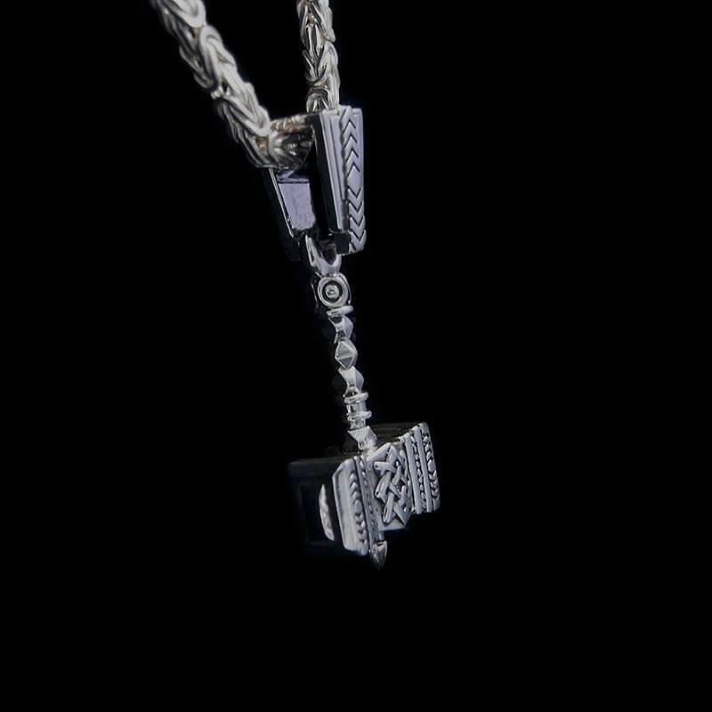 Anhnger Thors Hammer handgearbeitet 935er Silber