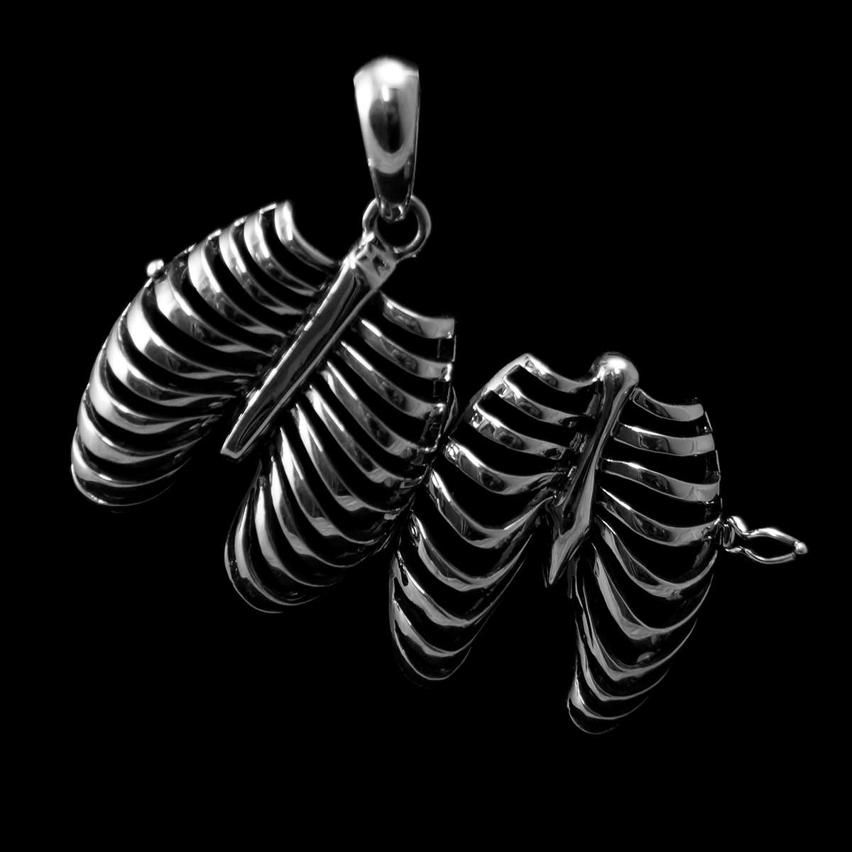 Silber Anhnger als Gerippe zum ffnen