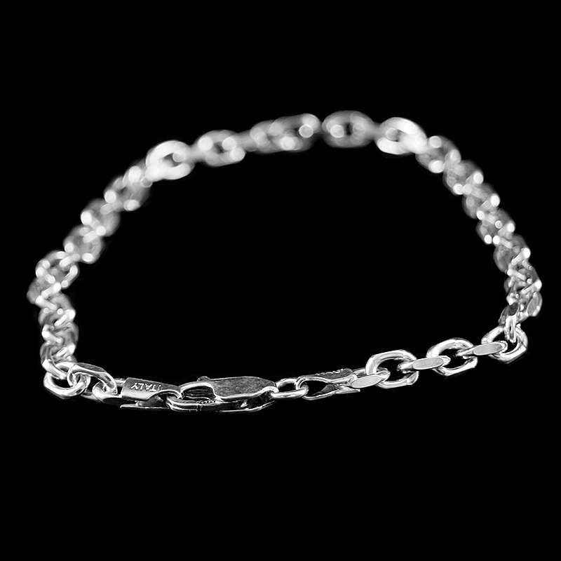 Ankerkettenarmband aus Sterling Silber 4mm