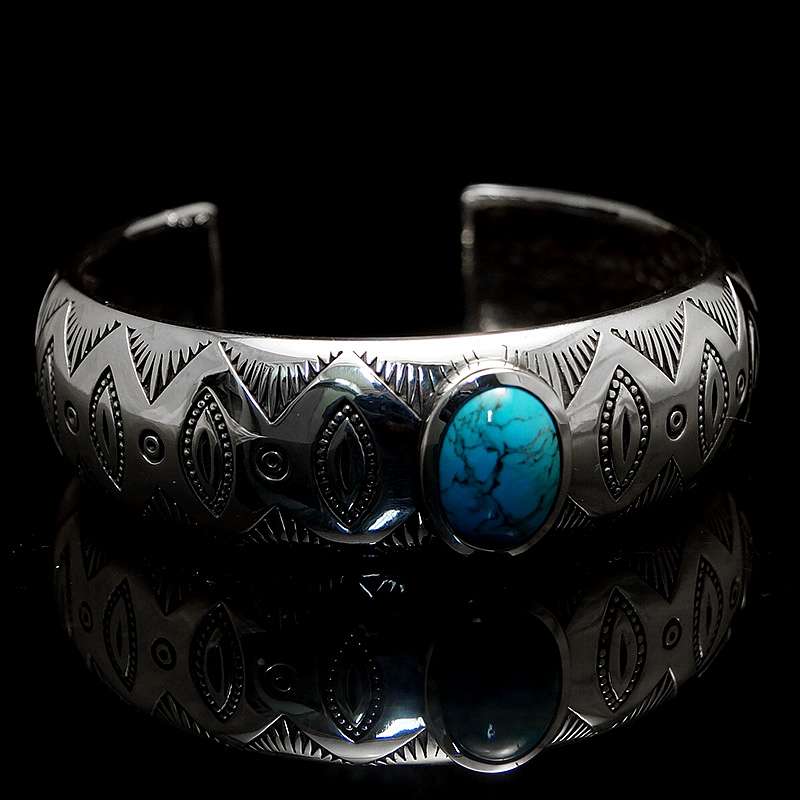 Armreif mit Trkis aus Silber