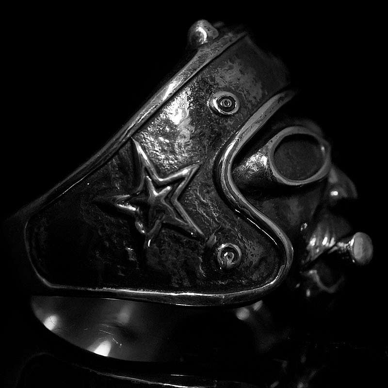 Bikerschmuck Ring Biker mit Zigarre