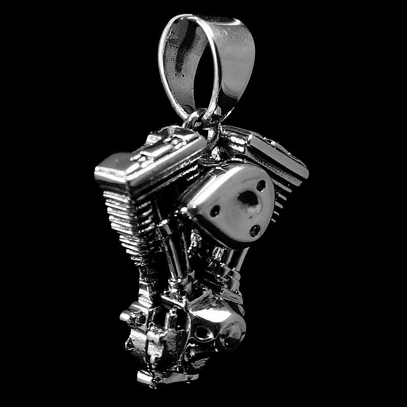 V2 Motor Anhnger aus 925er Sterling Silber