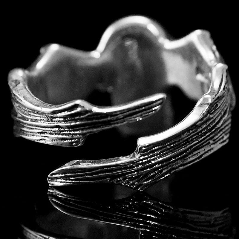 Skullringe offen Fledermaus Bikerschmuck