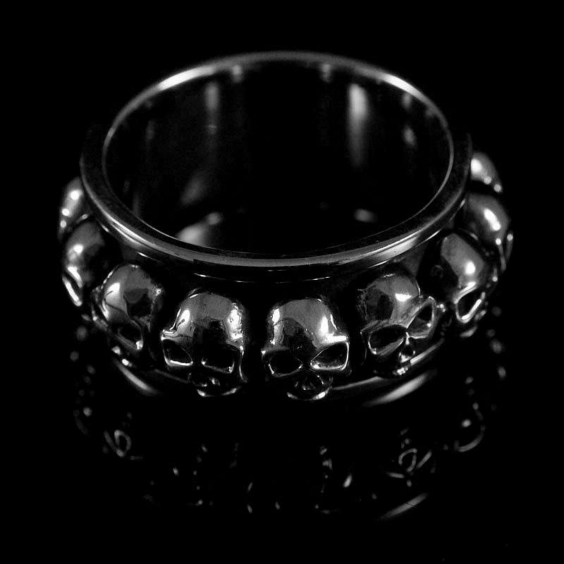 Bikerschmuck Totenkopf Drehring