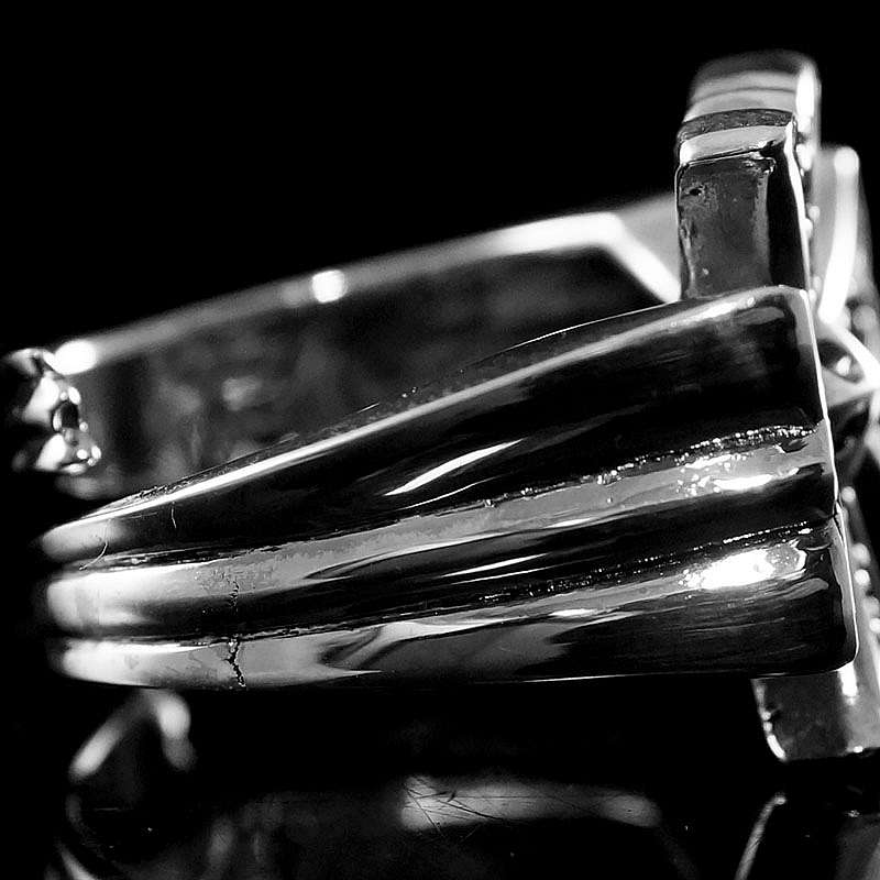 Bikerschmuck, offener Templerkreuz Ring