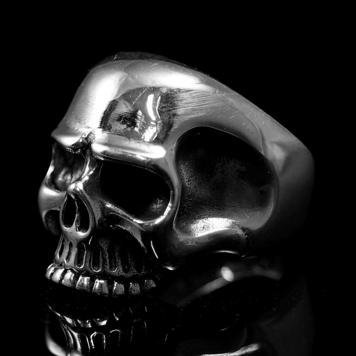 Totenkopf Schmuck Ring ohne Unterkiefer
