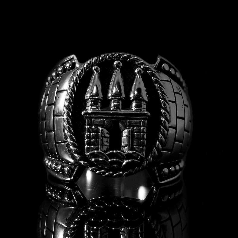 Ringe aus Silber mit Hamburg Wappen