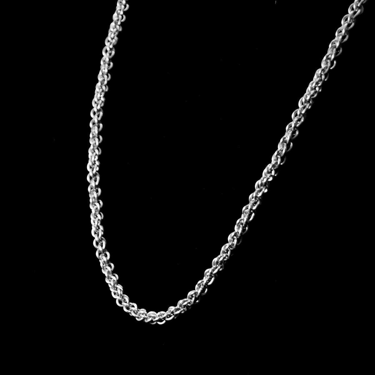 Handgearbeitete geflochtene Doppel Ankerkette 5mm