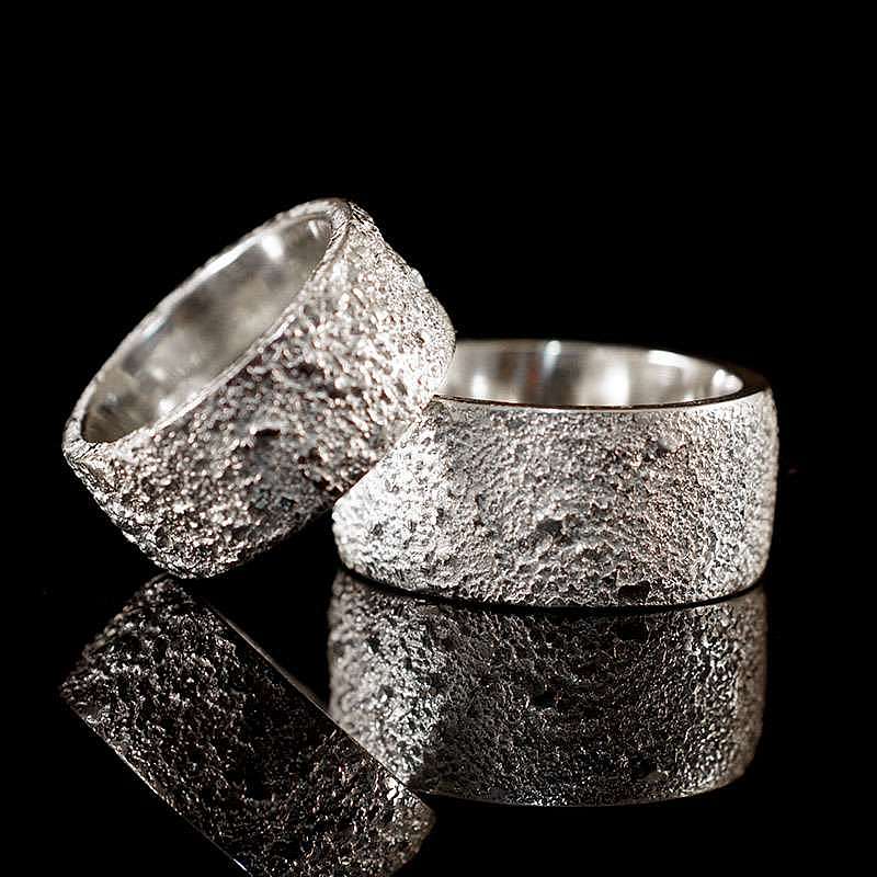 Eheringe, Trauringe, Hochzeitsringe gesintert aus 935er Silber