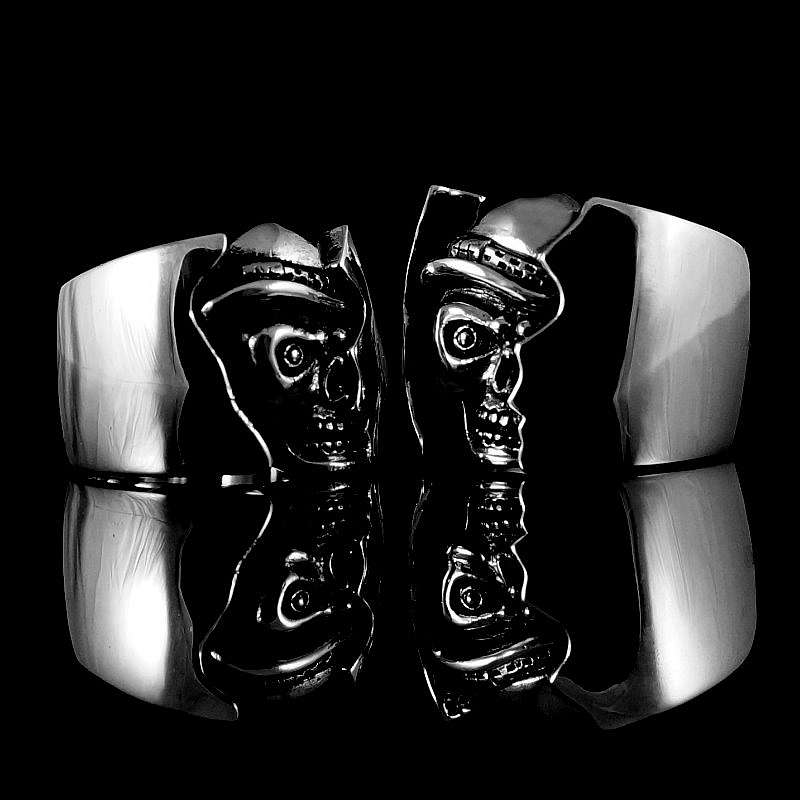 Totenkopf Eheringe 935er Silber