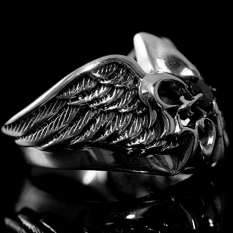 Mittelalterschmuck Ring aus Flgeln mit Lilie