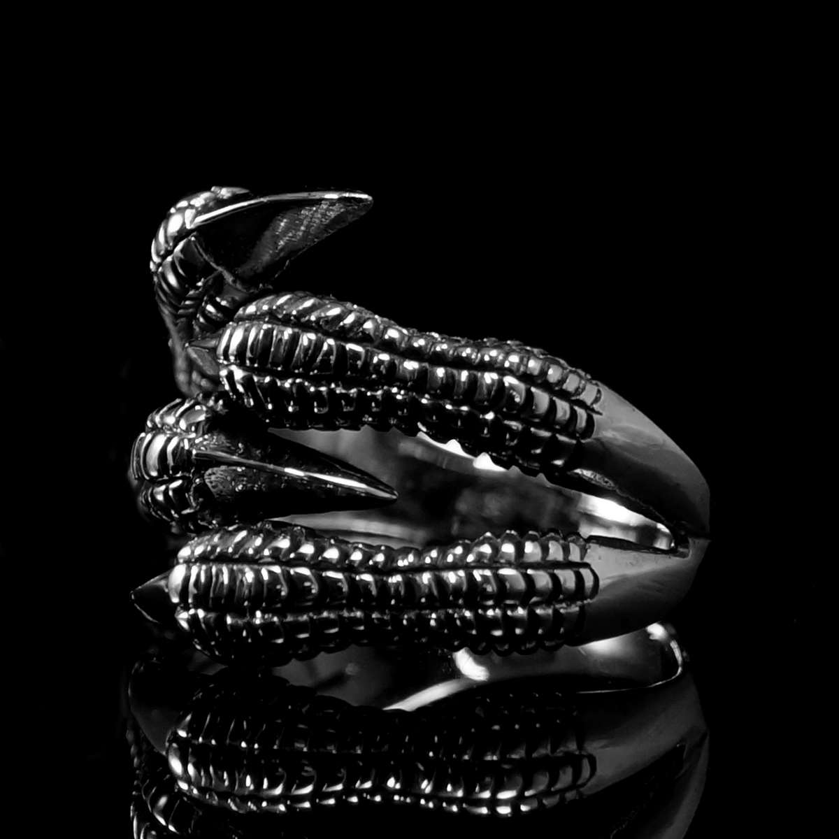 Silber Ring Gothic Schmuck Drachenkralle