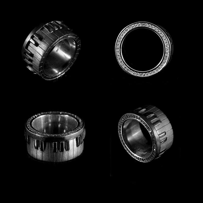 Ring mit Klavier Tastatur fr Herbert Grnemeyer