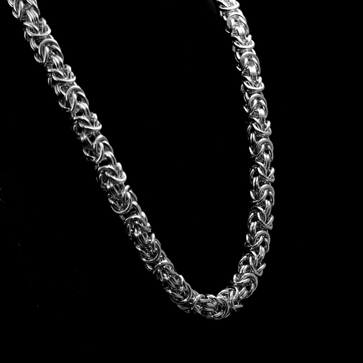 Handgefertigte Knigskette aus Sterling Silber 10mm