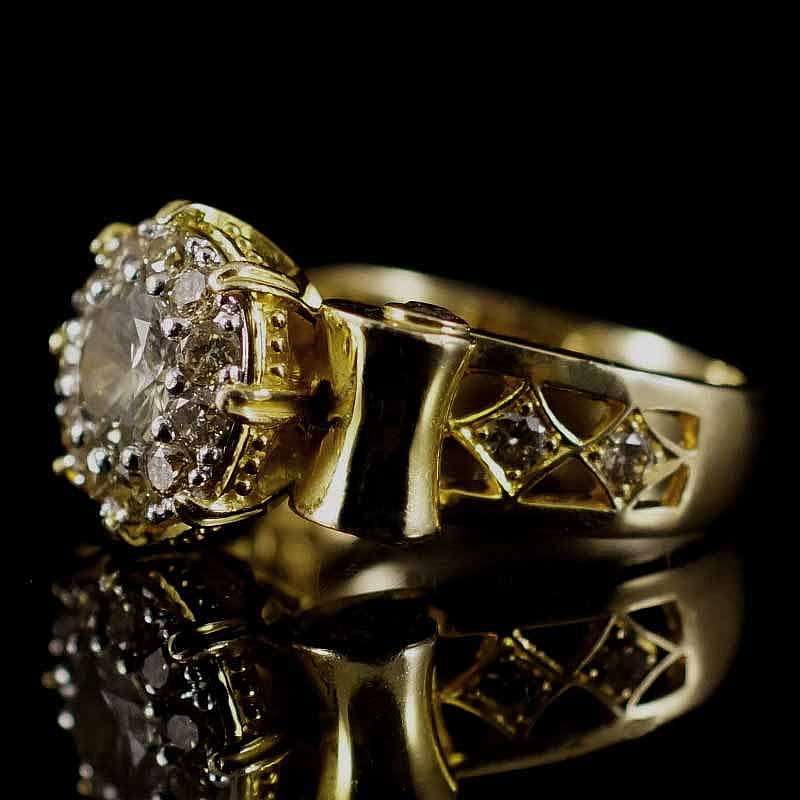 Hochzeitsring, Eheringe, Trauringe in Gelbgold mit Diamanten