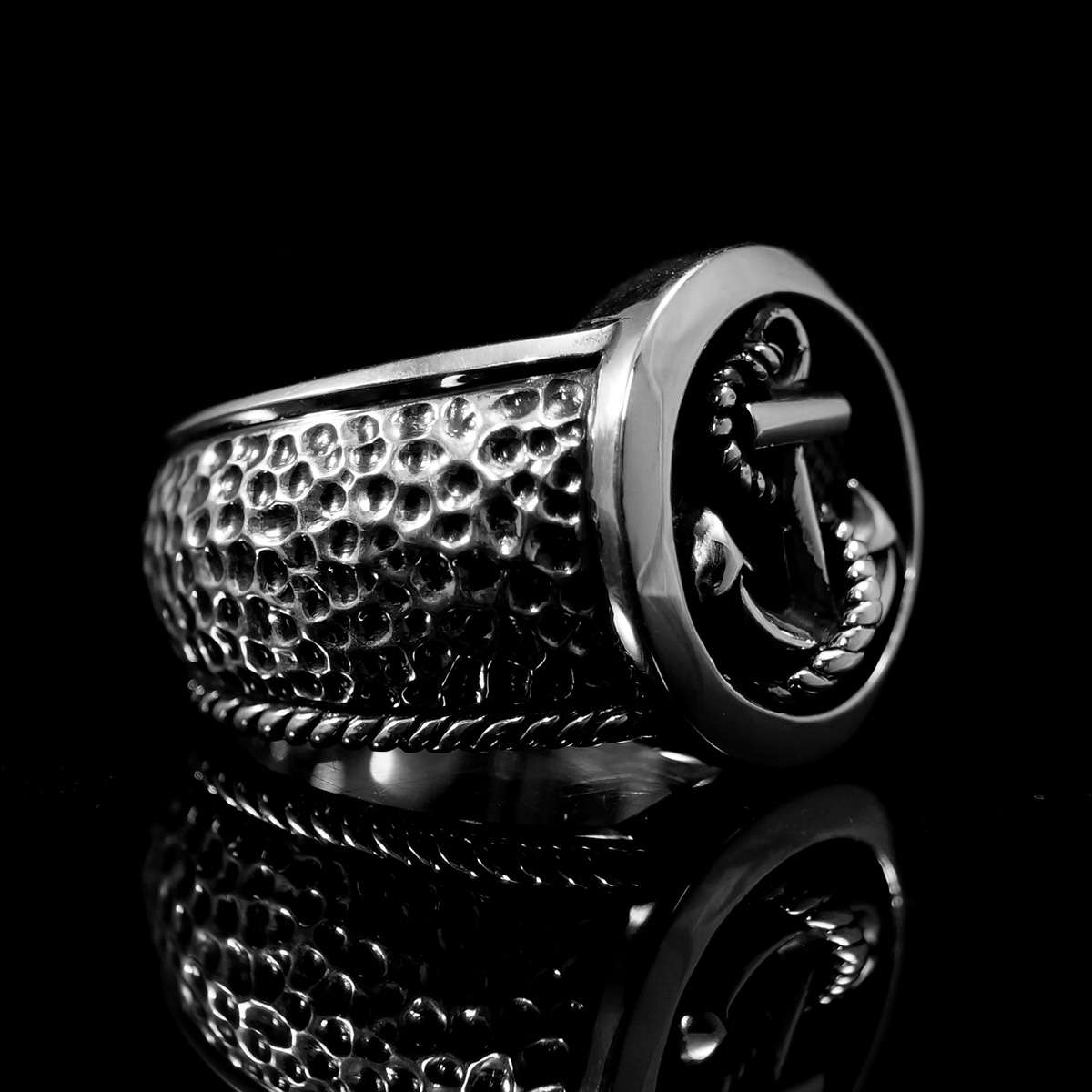 Hochzeitsringe mit Anker aus Silber