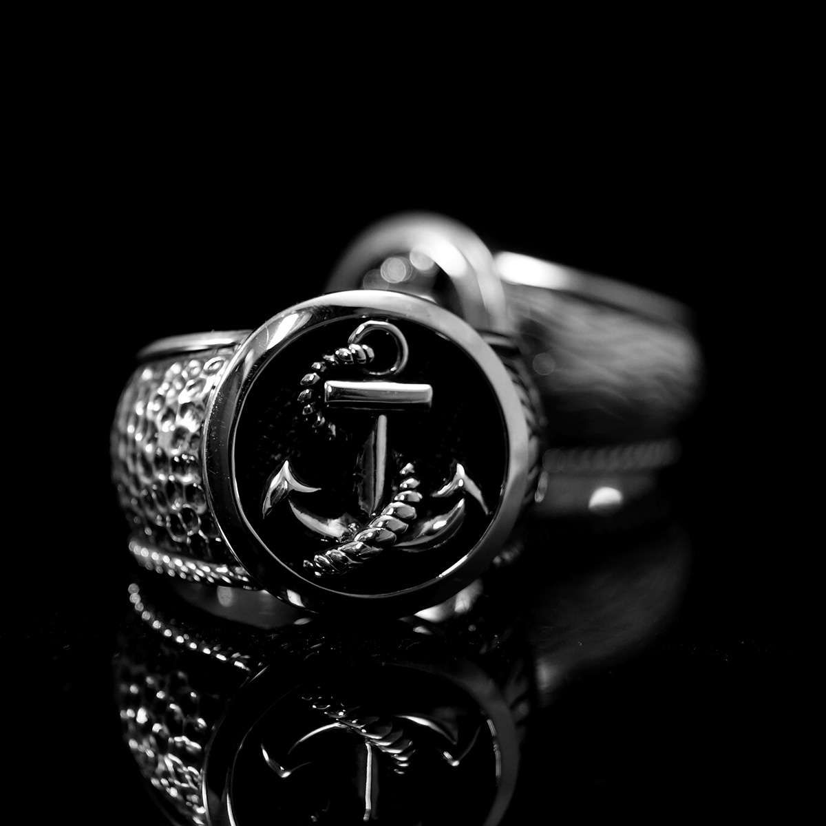 Hochzeitsringe mit Anker aus Silber