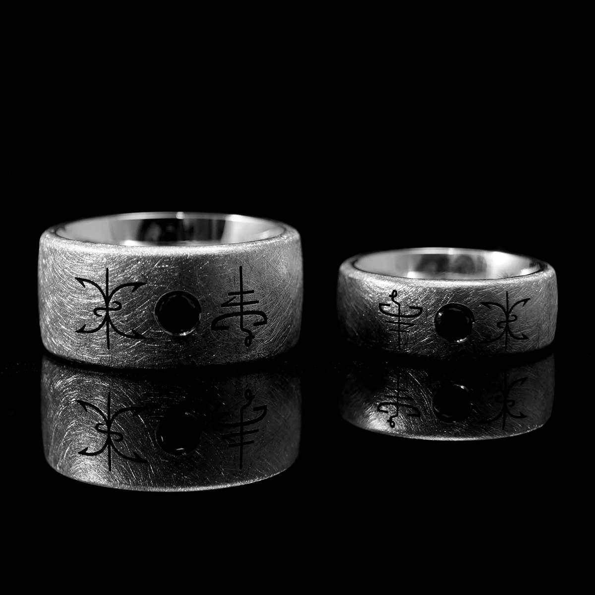 Hochzeitsringe, Eheringe mit Runen