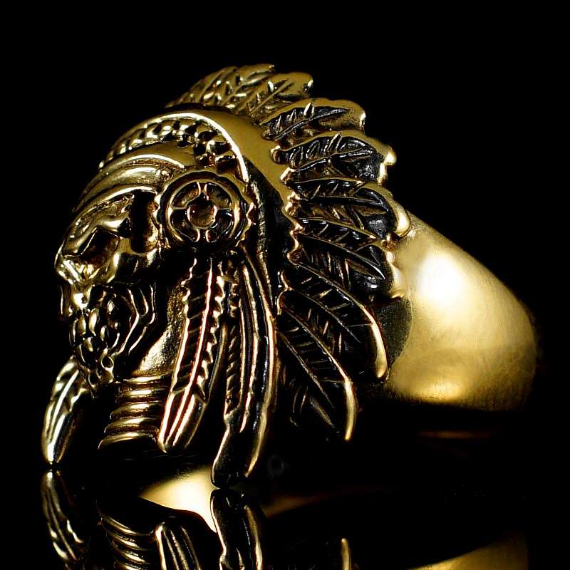 Indianer Ring aus Gold