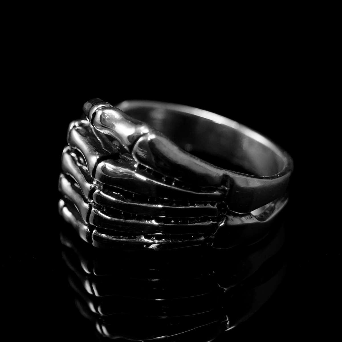 Skelett Ring Bikerschmuck Knochen Hand