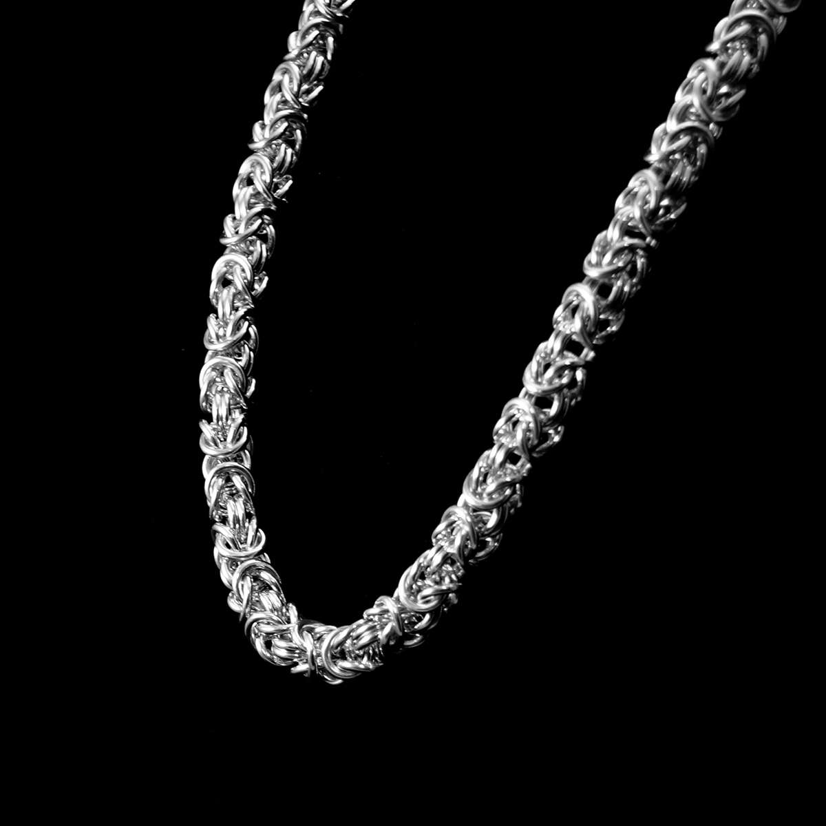 Handgefertigte Knigskette aus Sterling Silber 8mm