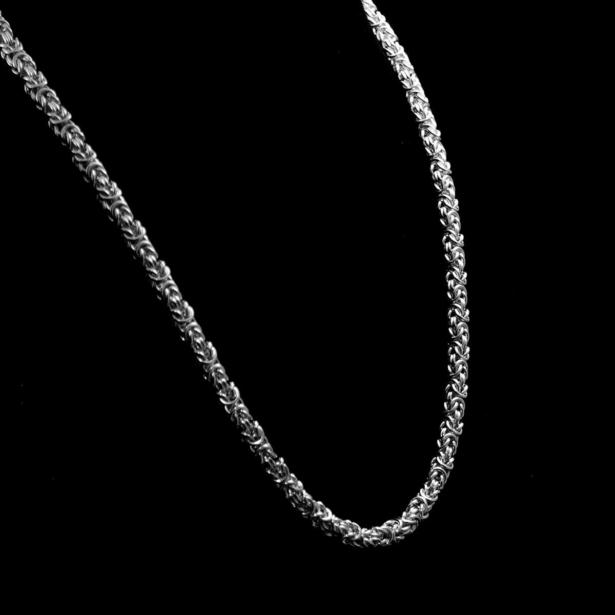 Handgefertigte Knigskette aus Sterling Silber 5,3 mm