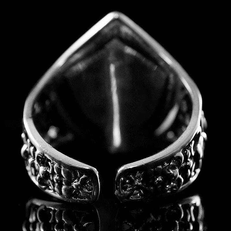 Offener Lilien Wappenring Biker Schmuck