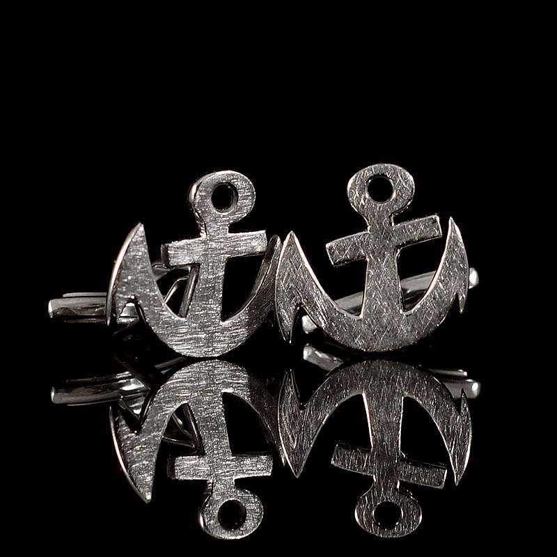 Manschettenknpfe mit Anker aus 935er Silber