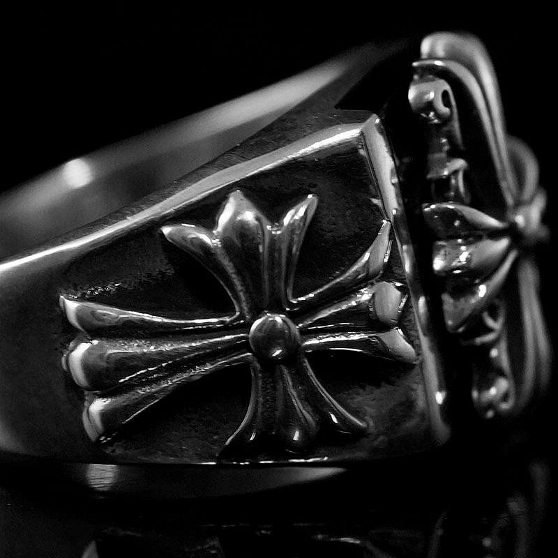 Massiver Templerkreuz Ring, Templerschmuck