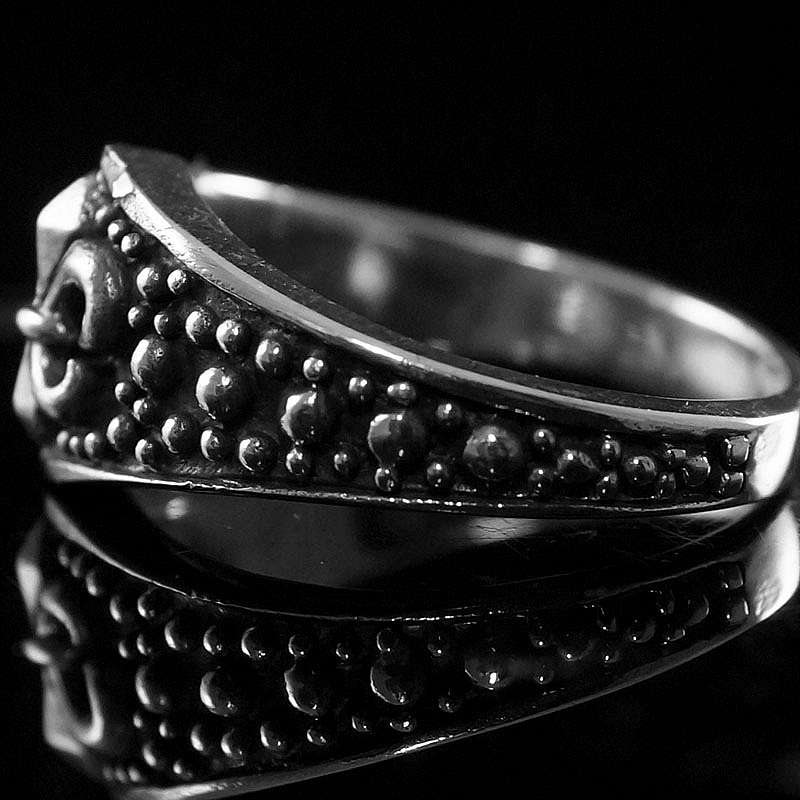 Lilien Ring mit Musterung Mittelalter Schmuck