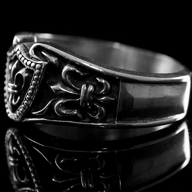 Wappenring klein Fleur de Lis Mittelalter Schmuck