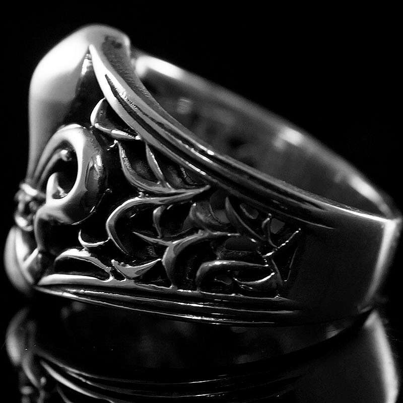 Mittelalterschmuck Ring Fleur de Lis Verzierung