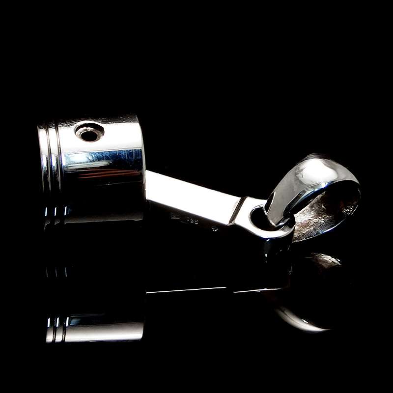 Biker Schmuck Motorradkolben Anhnger aus Silber