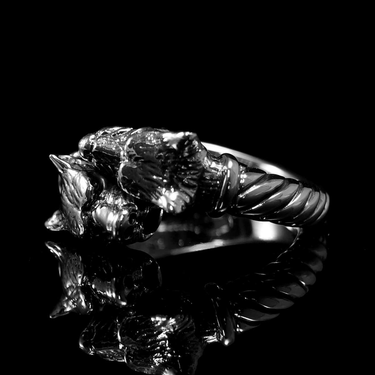 Odins Wlfe Geri Freki Silber Ring Wikinger Schmuck