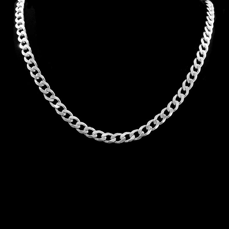 Panzerkette 8mm aus Sterling Silber