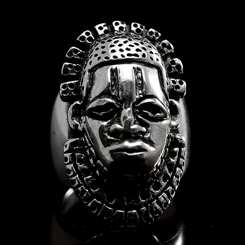 Ring afrikanische Maske aus Silber