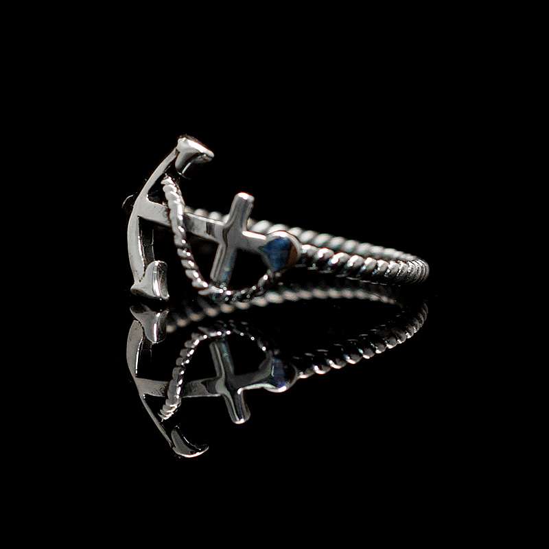 Zierlicher Ankerring aus Silber