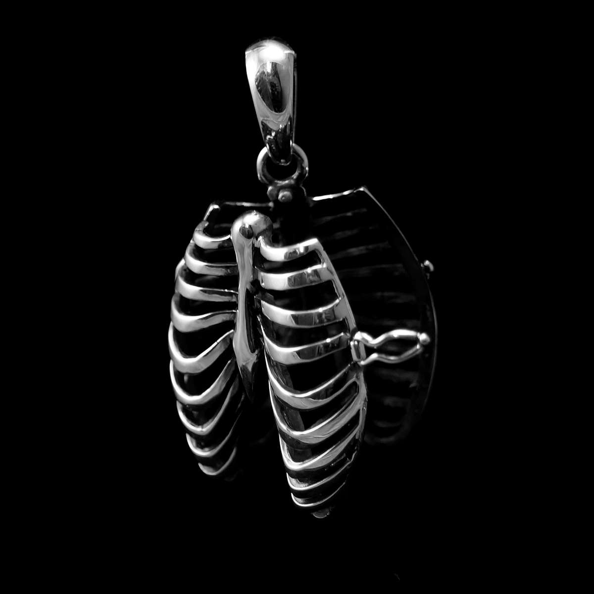 Silber Anhnger als Gerippe zum ffnen