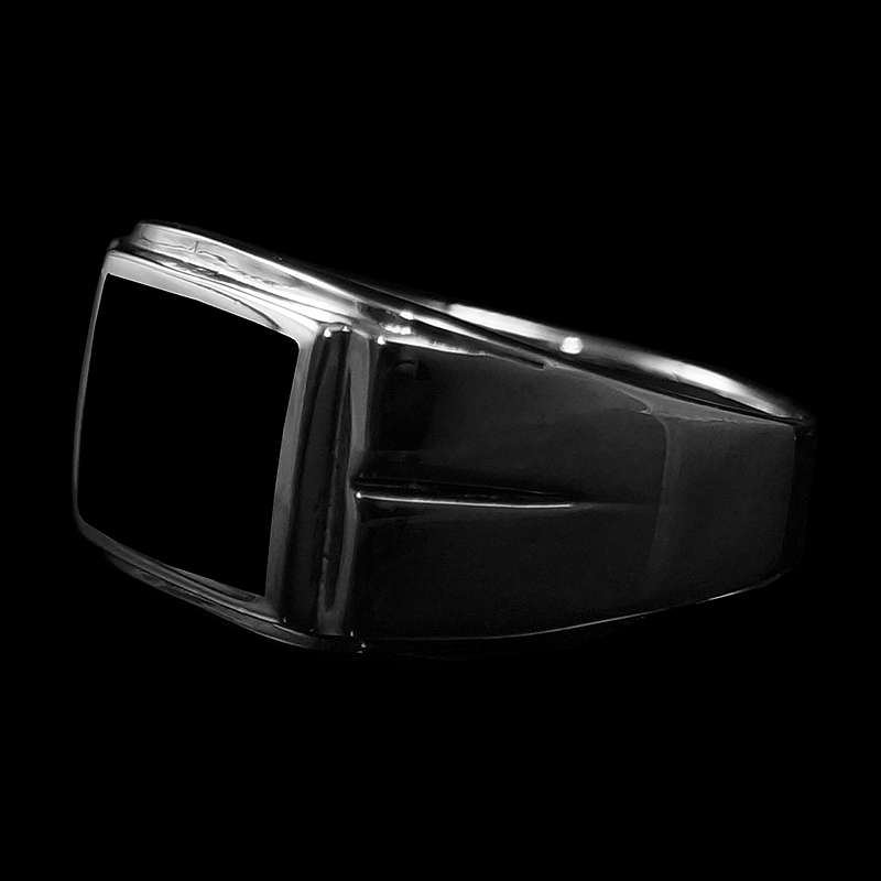 Schlichter Siegelring mit Onyx