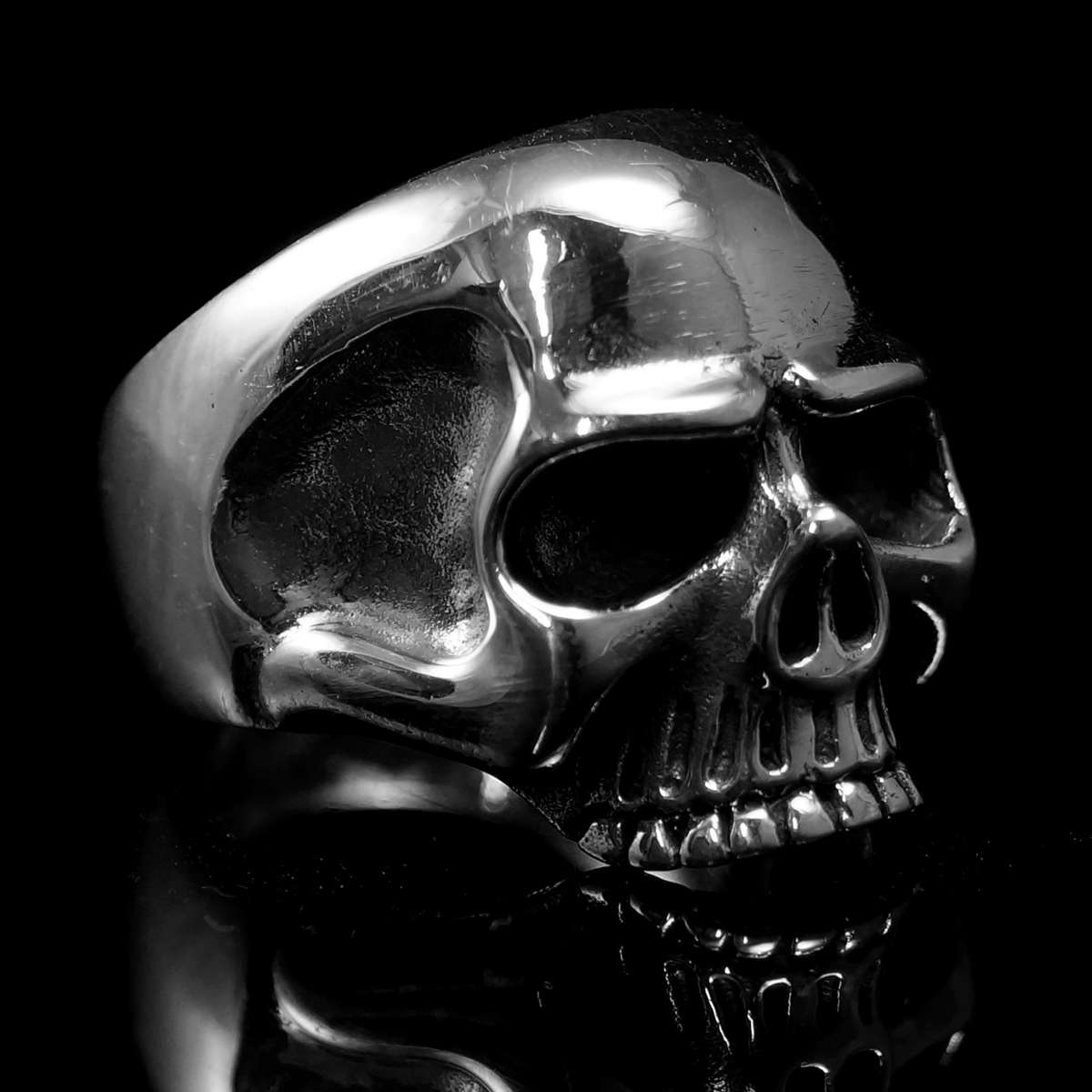 Totenkopf Schmuck Ring ohne Unterkiefer