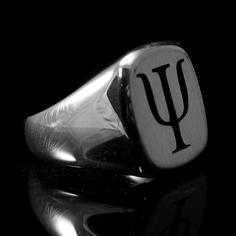 Siegelring mit PSI Symbol Gravur