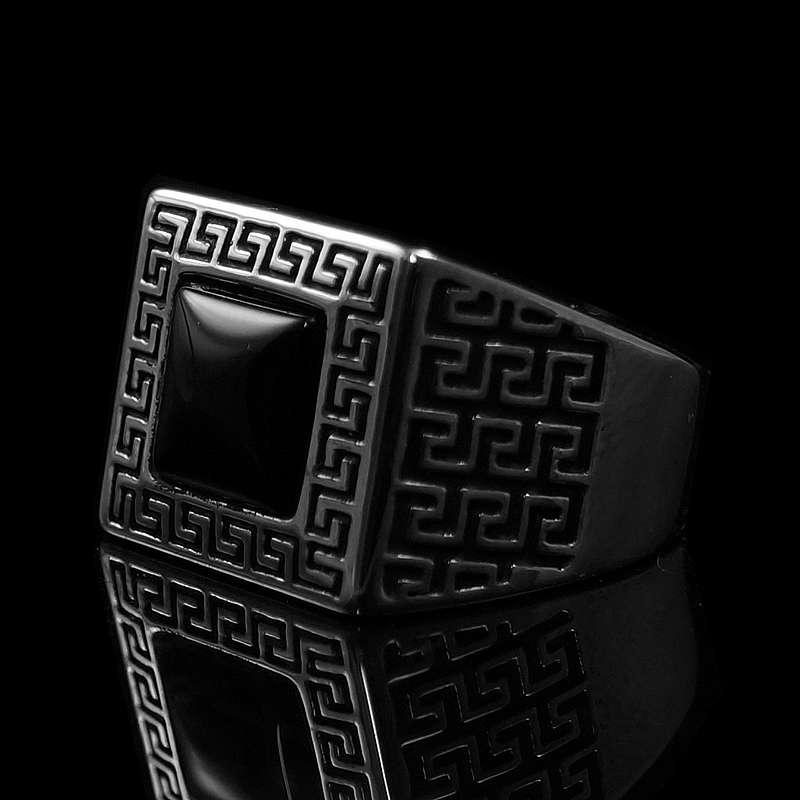 Siegelring mit schwarzem Onyx