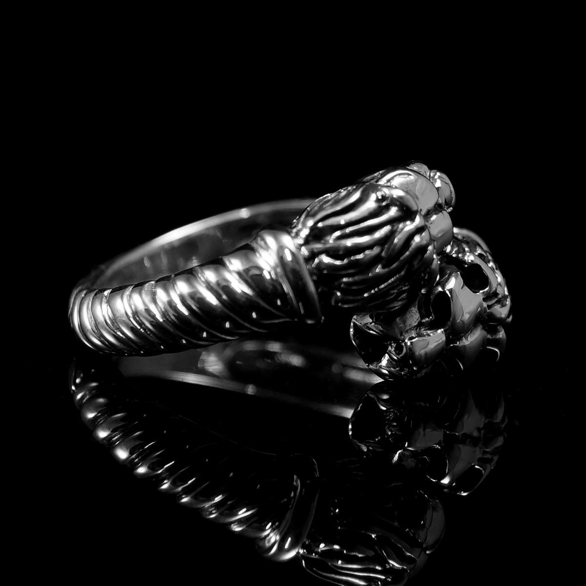 Lwenkopf Ring aus Silber