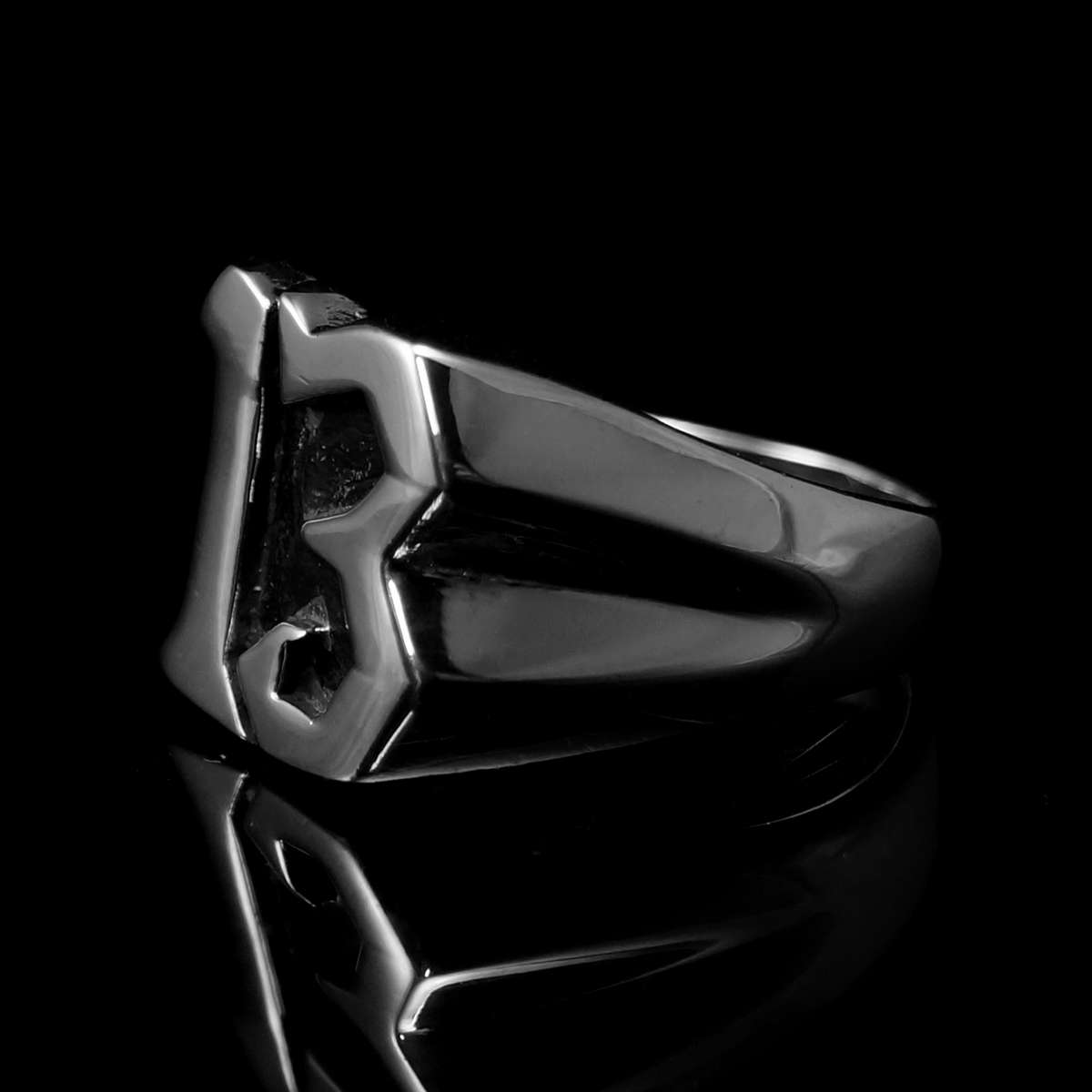 Bikerschmuck Silberring Lucky Thirteen