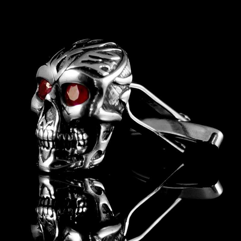 Totenkopf Manschettenknpfe mit Rubinen