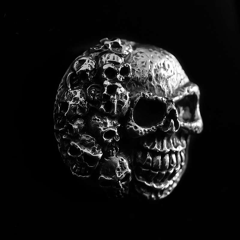 Totenkopf Niete zum schrauben aus Silber