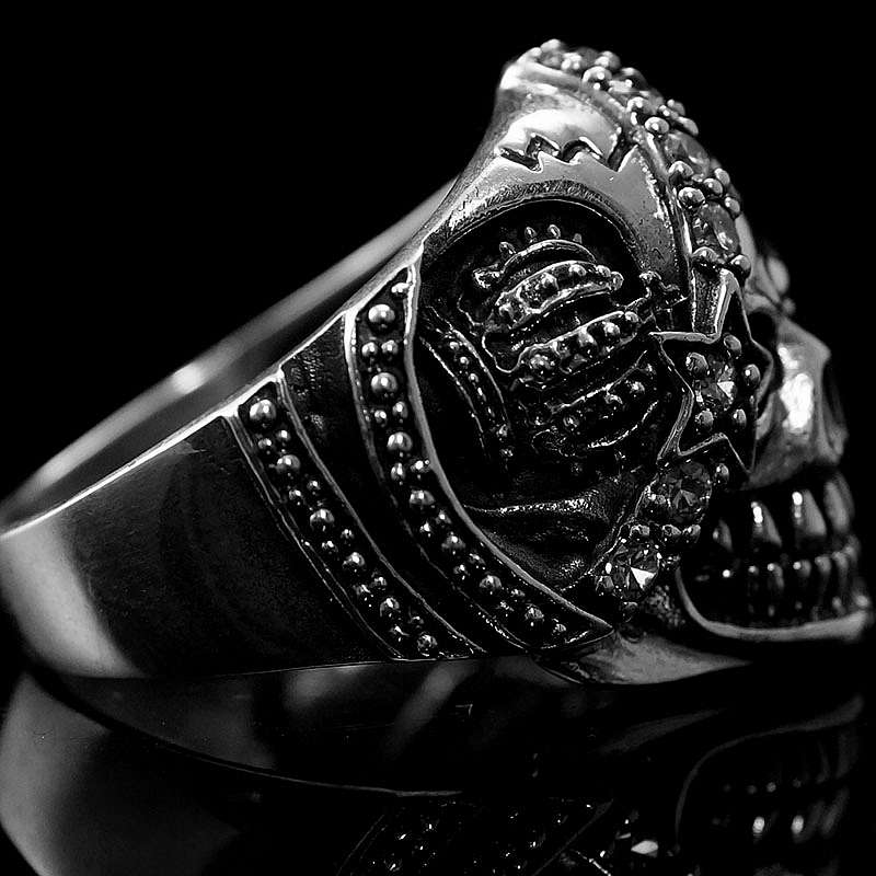 Skullringe mit Krone und Stern